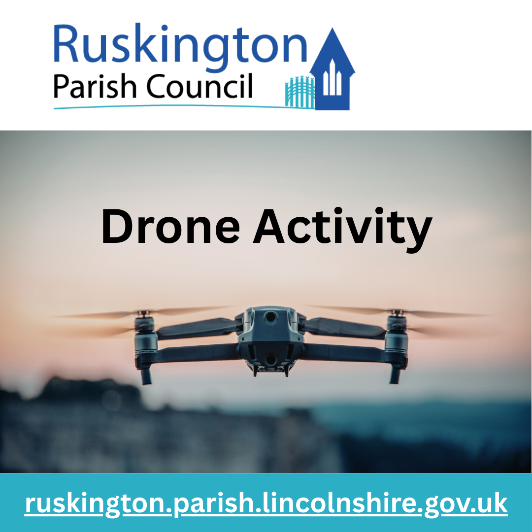 2026 Community update template teal about drone activity