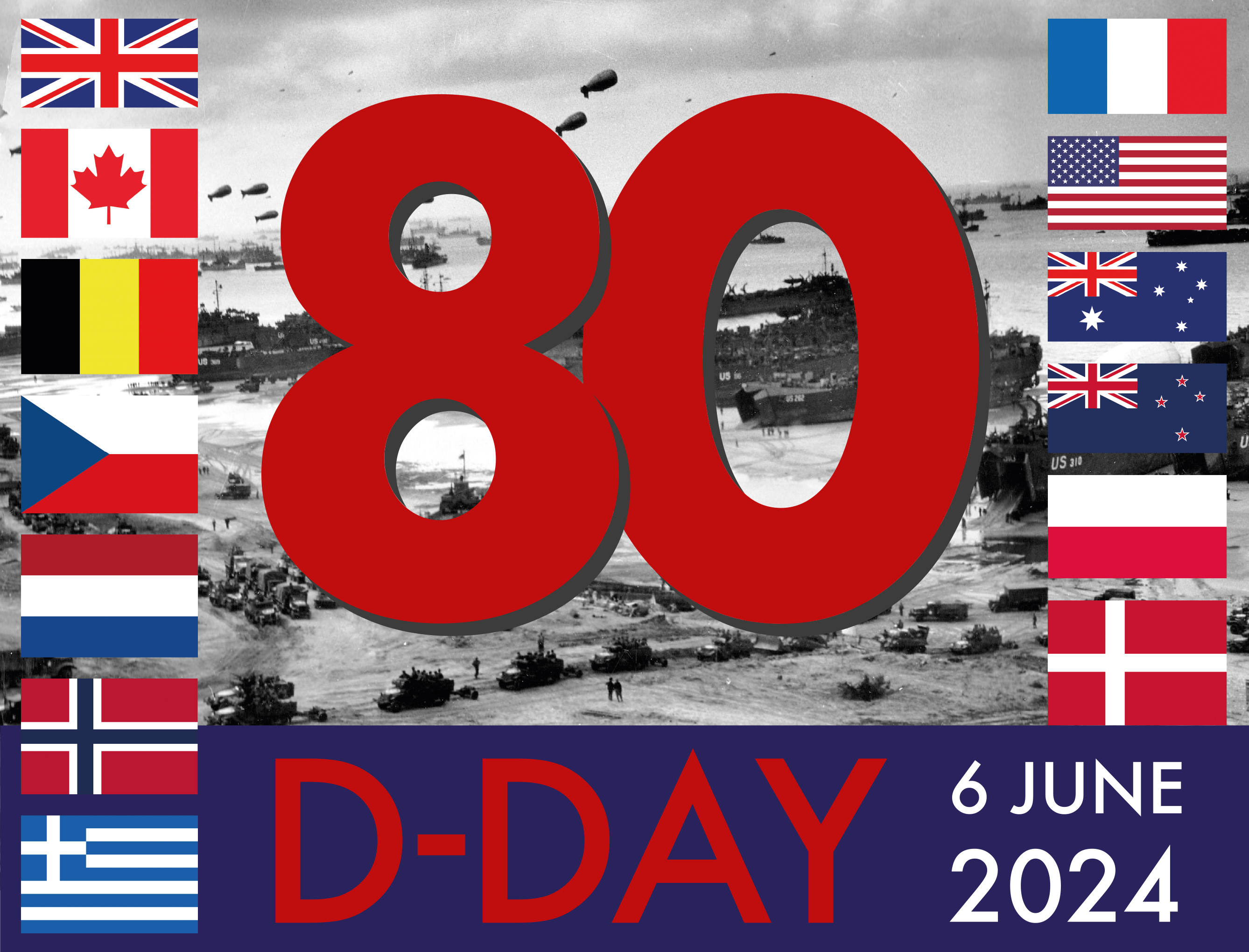 D day logo 80th anniversary