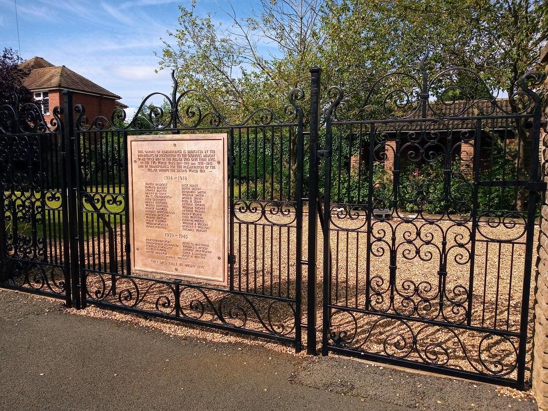 Garden of Remembrance gates wide shot 2