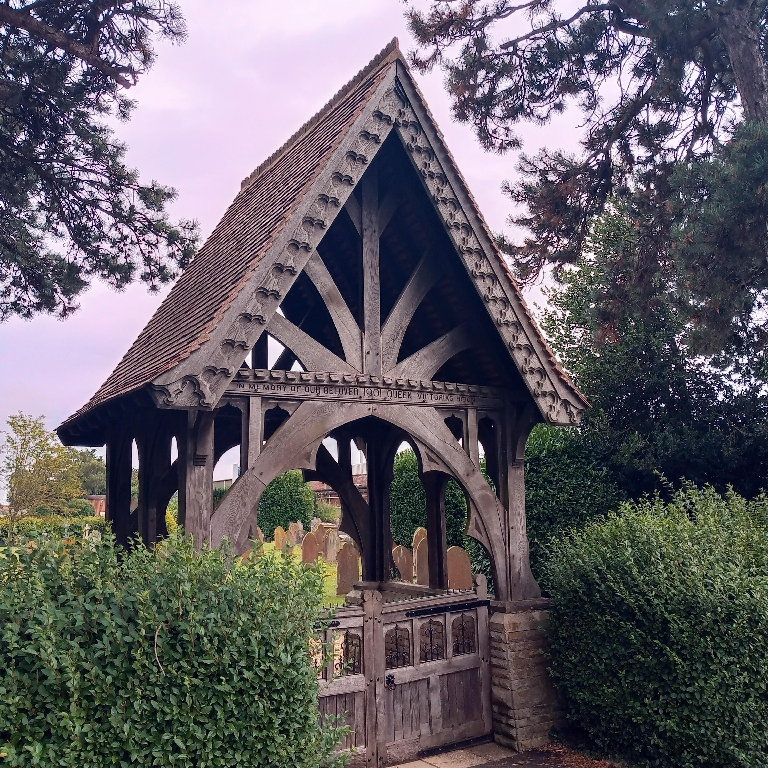 The lychgate at Sleaford Road Cemetery, Ruskington.