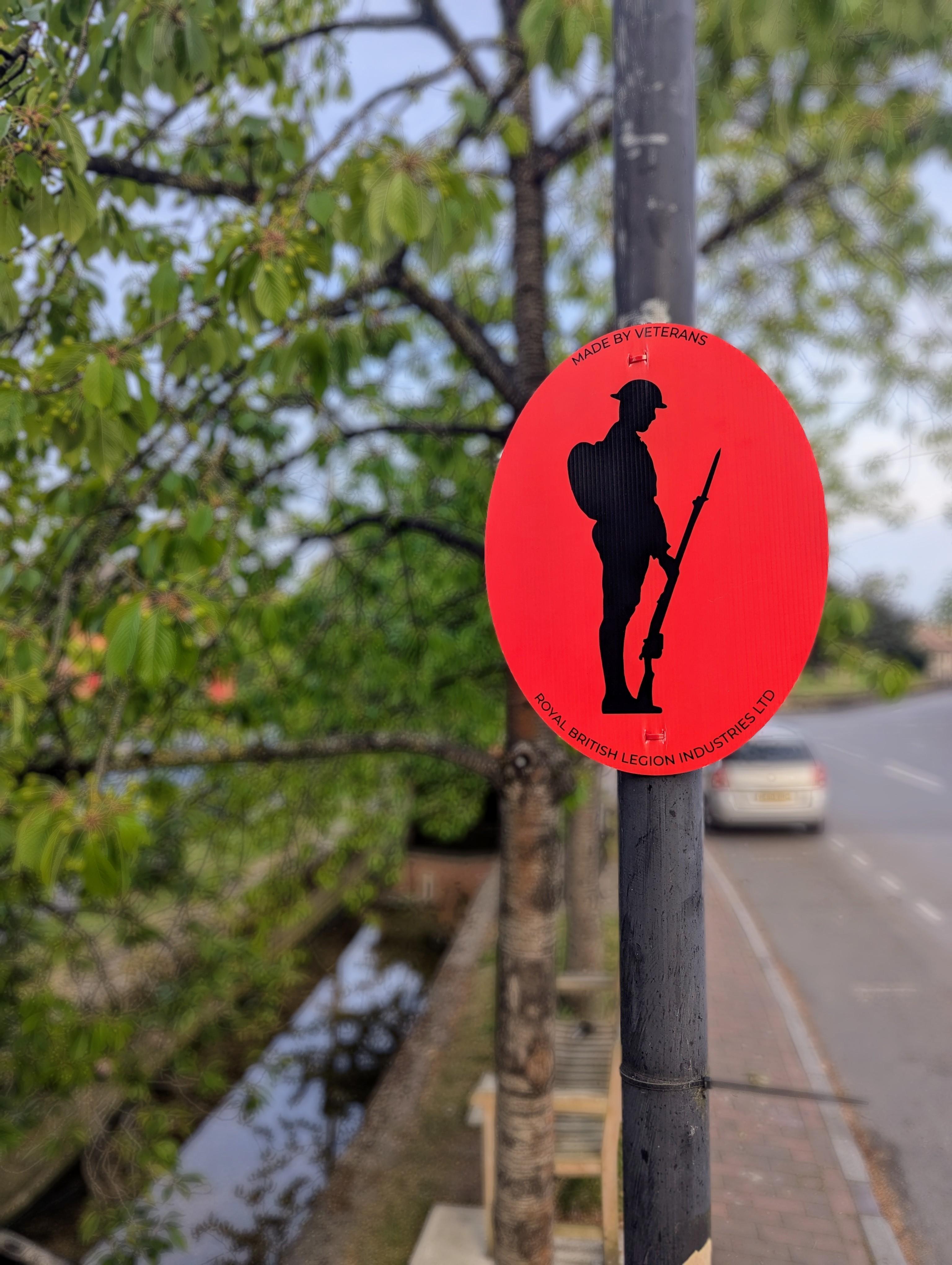 rbli remembrance tommy lamp post sign