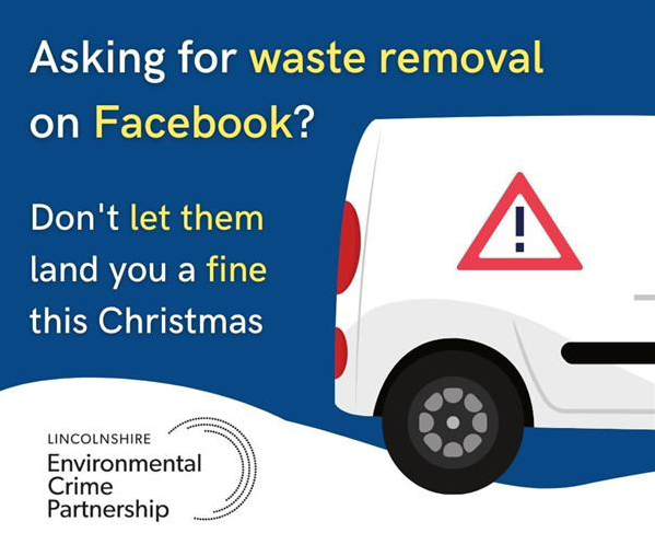 A Facebook post showcasing waste removal services, featuring before-and-after images of a clean environment.